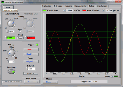 Bild des Soundkarten Oszillographen